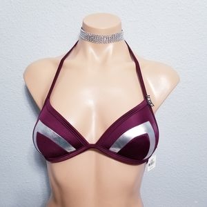 NEW PINK Victoria's Secret push up bikini swim top XS